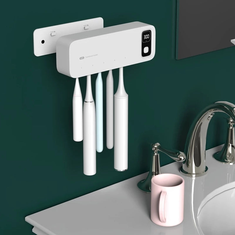Wall-mounted Rechargeable UV Toothbrush Holder/Sterilizer  